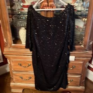Black Sequin David’s Bridal Dress with Tags